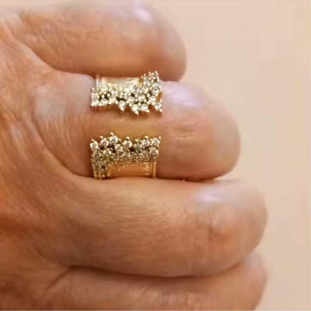 Couture Gold Adjustable Ring - Picture 7 of 11